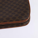 CELINE Macadam Canvas Shoulder Bag PVC Leather Brown Gold Auth 128916-17