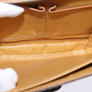 CELINE Macadam Canvas Shoulder Bag PVC Leather Brown Gold Auth 128916-10