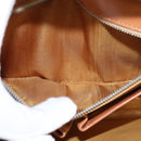 CELINE Macadam Canvas Shoulder Bag PVC Leather Brown Gold Auth 128916-23