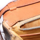 CELINE Macadam Canvas Shoulder Bag PVC Leather Brown Gold Auth 128916-11