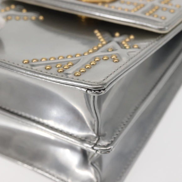 Christian Dior Schouderkettingtas Emaille Zilver Origineel 128918