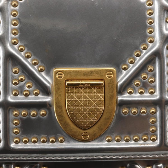 Christian Dior Schouderkettingtas Emaille Zilver Origineel 128918