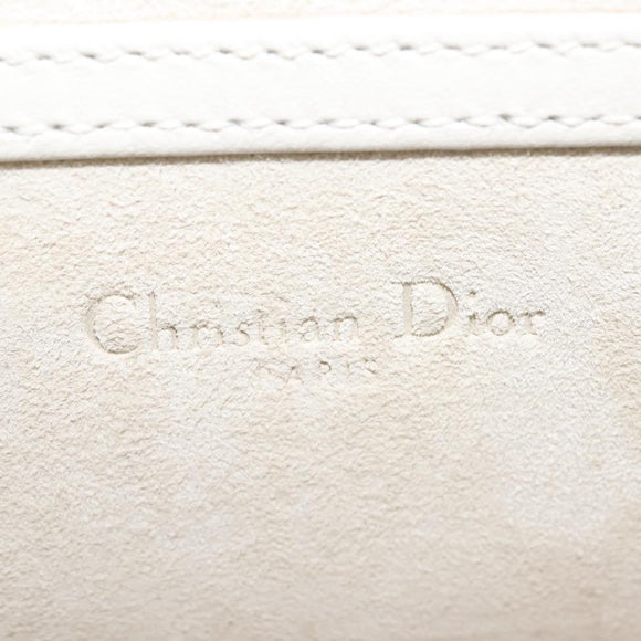 Christian Dior Chain Shoulder Bag Enamel Silver Auth 128918