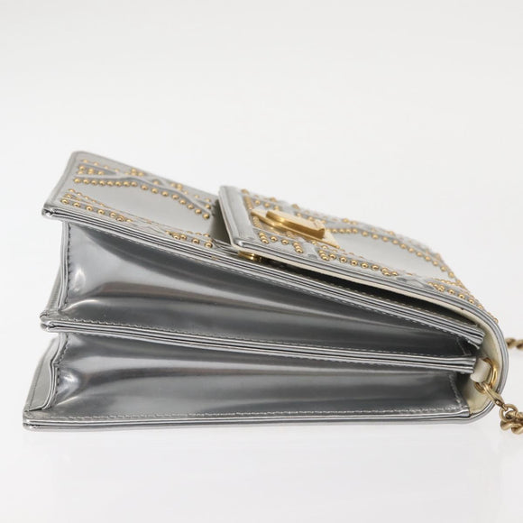 Christian Dior Schouderkettingtas Emaille Zilver Origineel 128918