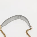 Christian Dior Chain Shoulder Bag Enamel Silver Auth 128918-8