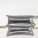 Christian Dior Chain Shoulder Bag Enamel Silver Auth 128918-9
