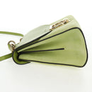 Salvatore Ferragamo Hand Bag Suede Leather 2way Green Gold Auth 128919V-4