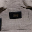 FENDI Zucchino Canvas Boston Bag Beige Gold Auth 128920V-18