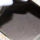 FENDI Zucchino Canvas Boston Bag Beige Gold Auth 128920V-19