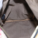 FENDI Zucchino Canvas Boston Bag Beige Gold Auth 128920V-20