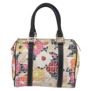 FENDI Zucchino Canvas Boston Bag Beige Gold Auth 128920V-3