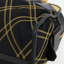 PRADA Hand Bag Nylon Leather Black Gold Auth 128923A-9