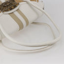 PRADA Tote Bag Raffia White Silver Auth 128924-7