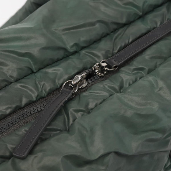 CHANEL Cococoon Tote Bag Nylon Khaki Silver CC Auth 128925