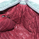 CHANEL Cococoon Tote Bag Nylon Khaki Silver CC Auth 128925-19