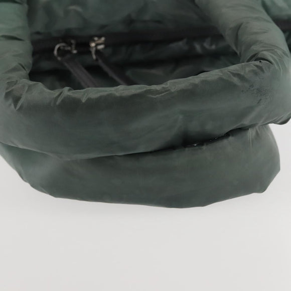 CHANEL Cococoon Tote Bag Nylon Khaki Silver CC Auth 128925