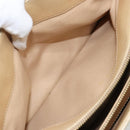 CHANEL V Stitch Hand Bag Lamb Skin Beige Gold CC Auth 128926-20