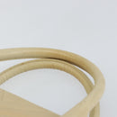 CHANEL V Stitch Hand Bag Lamb Skin Beige Gold CC Auth 128926-8