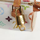 LOUIS VUITTON Monogram Multicolor Mini Speedy Hand Bag White M92645 Auth 128931A-20