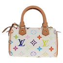 LOUIS VUITTON Monogram Multicolor Mini Speedy Hand Bag White M92645 Auth 128931A-13