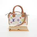 LOUIS VUITTON Monogram Multicolor Mini Speedy Hand Bag White M92645 Auth 128931A-12