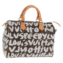 LOUIS VUITTON Monogram Graffiti Speedy 30 Hand Bag White M92195 LV Auth 128933V-1
