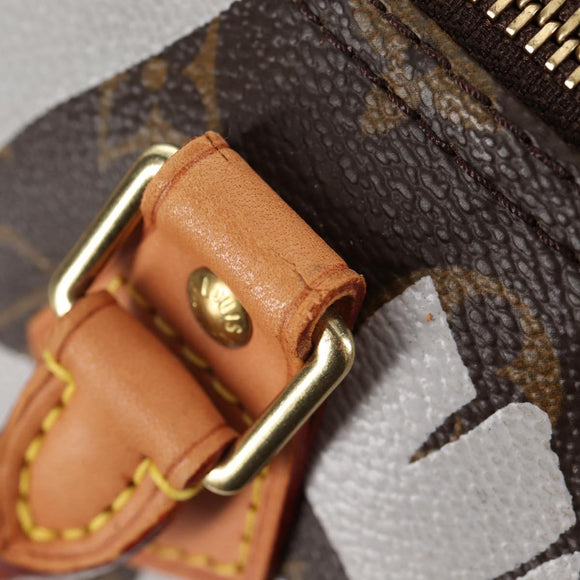 LOUIS VUITTON Monogram Graffiti Speedy 30 Hand Bag White M92195 LV Auth 128933V