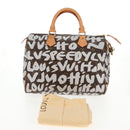 LOUIS VUITTON Monogram Graffiti Speedy 30 Hand Bag White M92195 LV Auth 128933V-12