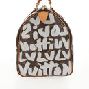 LOUIS VUITTON Monogram Graffiti Speedy 30 Hand Bag White M92195 LV Auth 128933V-4
