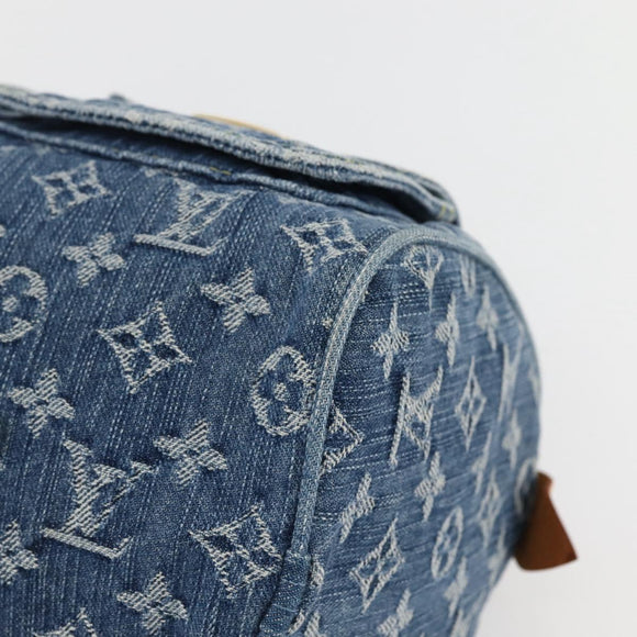 LOUIS VUITTON Monogram Denim Neo Speedy Hand Bag Blue M95019 LV Auth 128934V