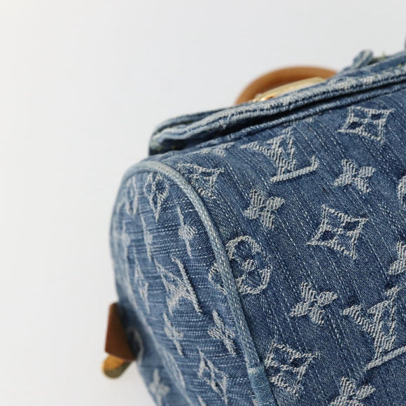 LOUIS VUITTON Monogram Denim Neo Speedy Hand Bag Blue M95019 LV Auth 128934V