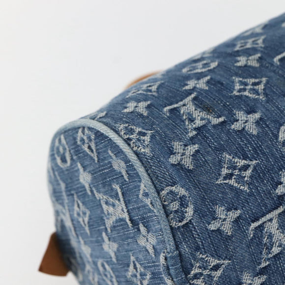 LOUIS VUITTON Monogram Denim Neo Speedy Hand Bag Blue M95019 LV Auth 128934V