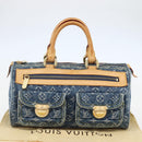 LOUIS VUITTON Monogram Denim Neo Speedy Hand Bag Blue M95019 LV Auth 128934V-25