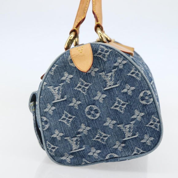 LOUIS VUITTON Monogram Denim Neo Speedy Hand Bag Blue M95019 LV Auth 128934V