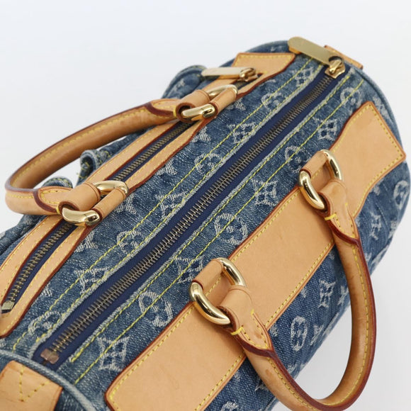 LOUIS VUITTON Monogram Denim Neo Speedy Hand Bag Blue M95019 LV Auth 128934V