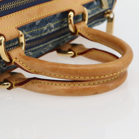 LOUIS VUITTON Monogram Denim Neo Speedy Hand Bag Blue M95019 LV Auth 128934V