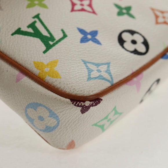 LOUIS VUITTON Multicolor Pochette Accessoires Pouch White M92649 LV Auth 128936A