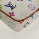 LOUIS VUITTON Multicolor Pochette Accessoires Pouch White M92649 LV Auth 128936A-15