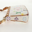 LOUIS VUITTON Multicolor Pochette Accessoires Pouch White M92649 LV Auth 128936A-4