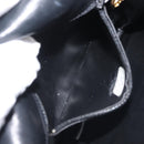 CHANEL Matelasse Chain Shoulder Bag Lamb Skin Black Gold CC Auth 128938V-22