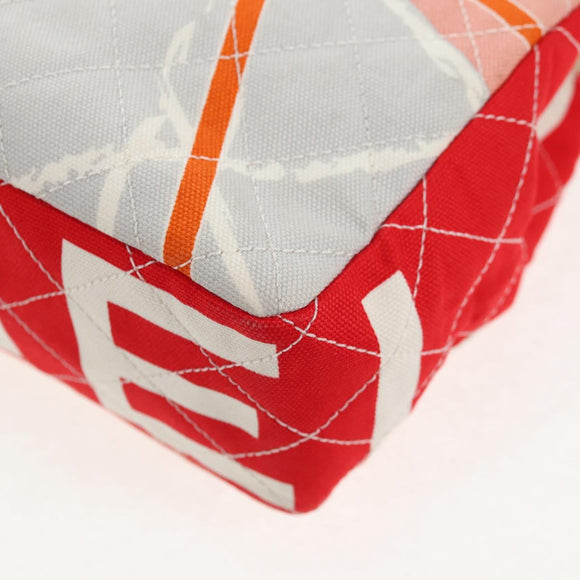 CHANEL Matelasse Chain Shoulder Bag Canvas Pink Gold CC Auth 128939M