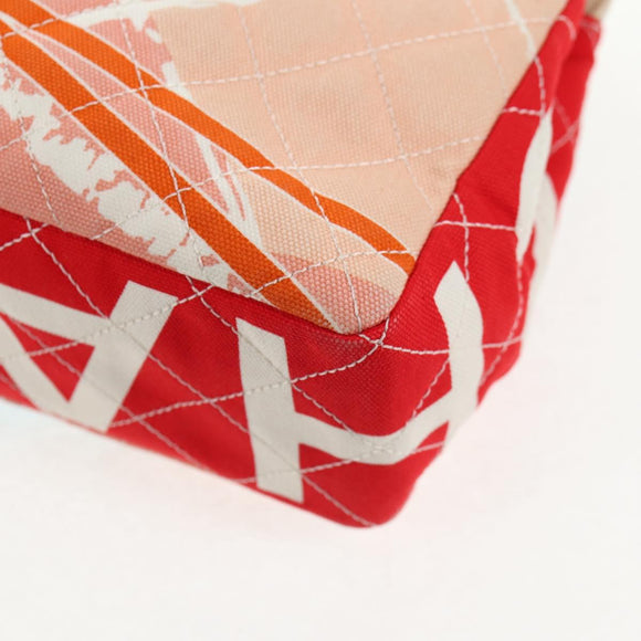 CHANEL Matelasse Chain Shoulder Bag Canvas Pink Gold CC Auth 128939M