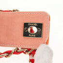 CHANEL Matelasse Chain Shoulder Bag Canvas Pink Gold CC Auth 128939M-23