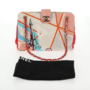 CHANEL Matelasse Chain Shoulder Bag Canvas Pink Gold CC Auth 128939M-13