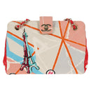 CHANEL Matelasse Chain Shoulder Bag Canvas Pink Gold CC Auth 128939M-14