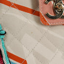 CHANEL Matelasse Chain Shoulder Bag Canvas Pink Gold CC Auth 128939M-3