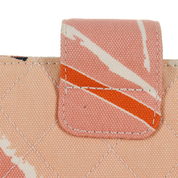 CHANEL Matelasse Chain Shoulder Bag Canvas Pink Gold CC Auth 128939M