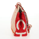 CHANEL Matelasse Chain Shoulder Bag Canvas Pink Gold CC Auth 128939M-7