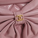 CHANEL Matelasse Clasp Chain Shoulder Bag Enamel Pink Gold CC Auth 128940M-20