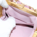 CHANEL Matelasse Clasp Chain Shoulder Bag Enamel Pink Gold CC Auth 128940M-25